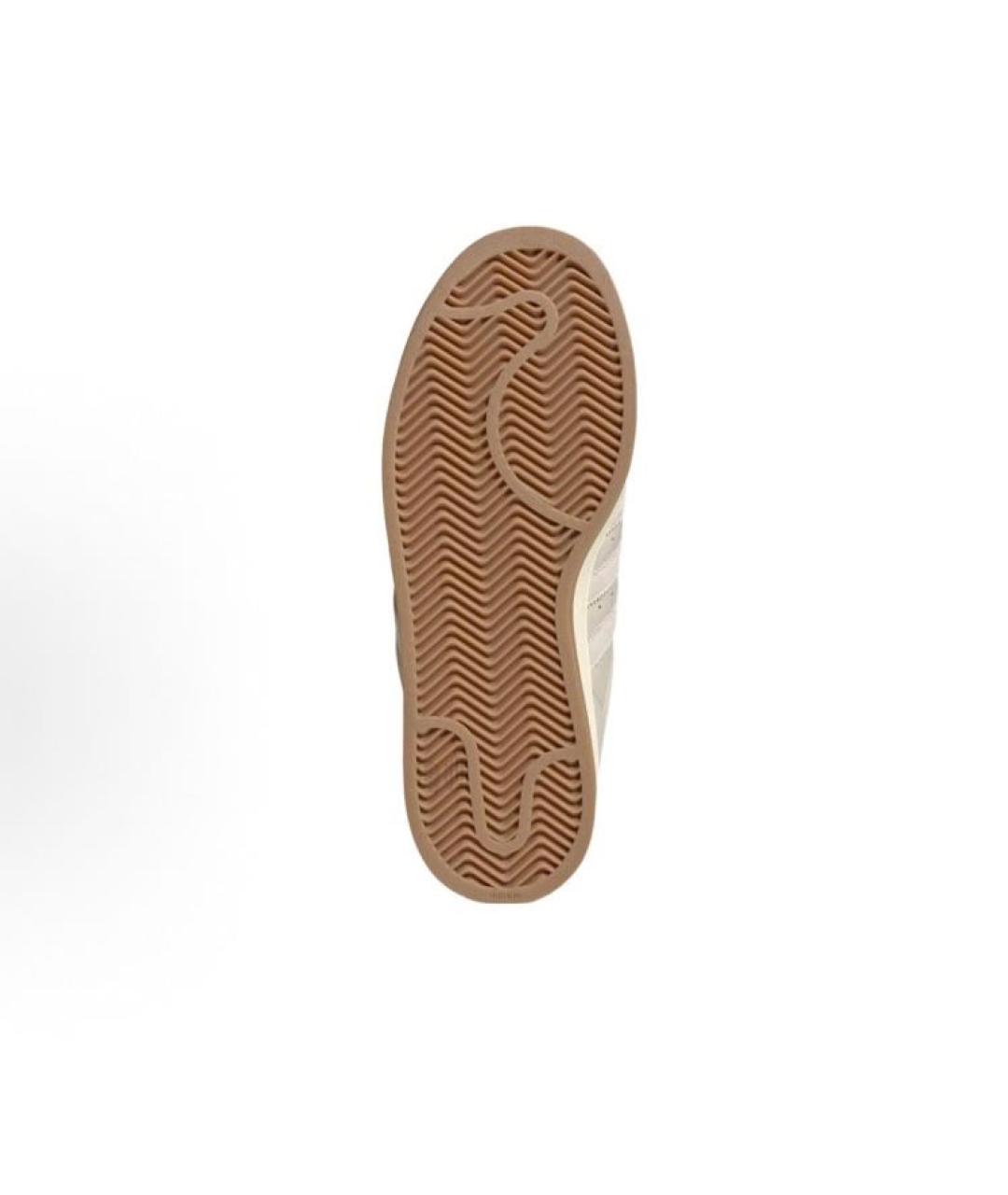 ADIDAS Бежевые кожаные кроссовки, фото 4