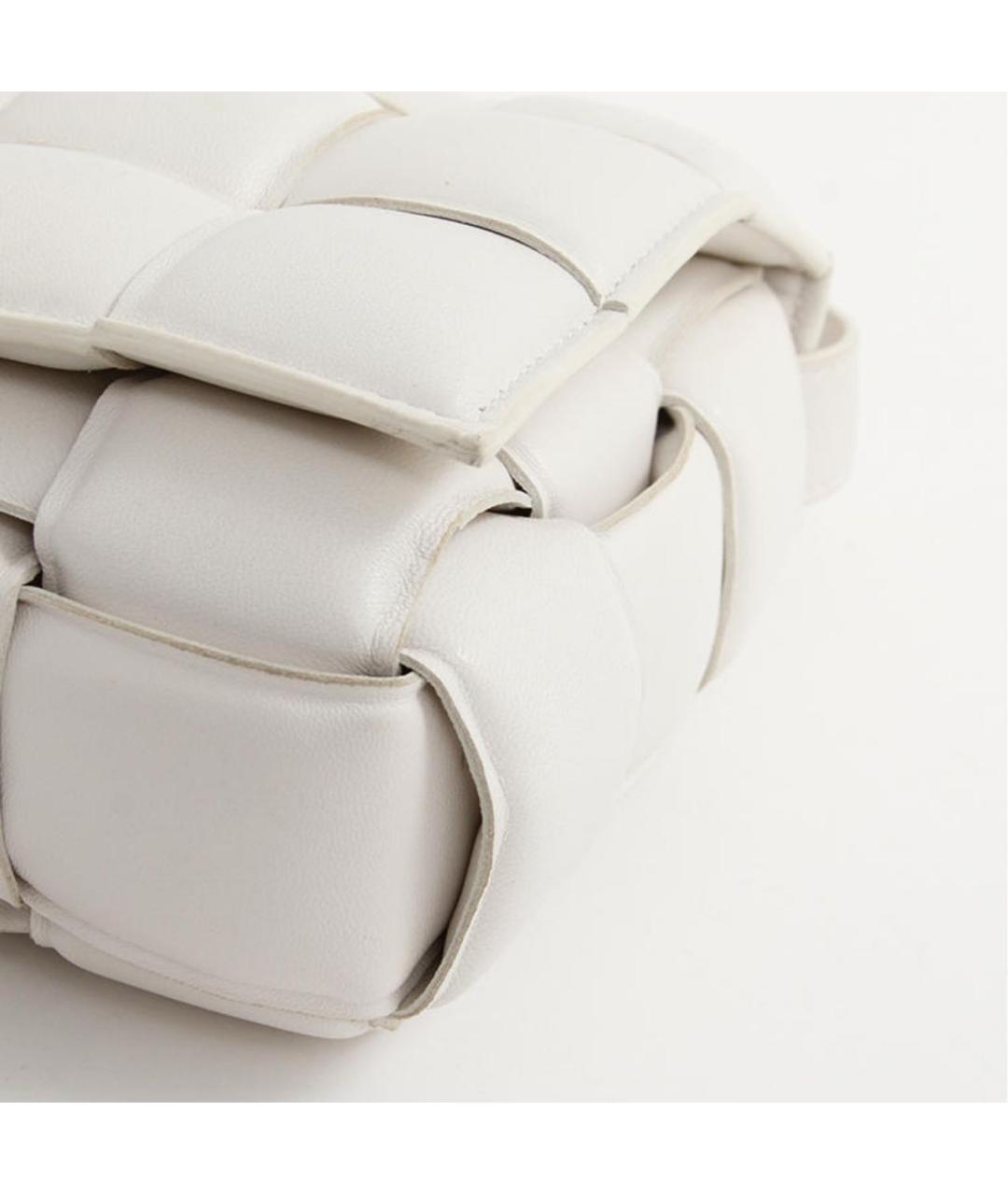 BOTTEGA VENETA Белая кожаная сумка через плечо, фото 5