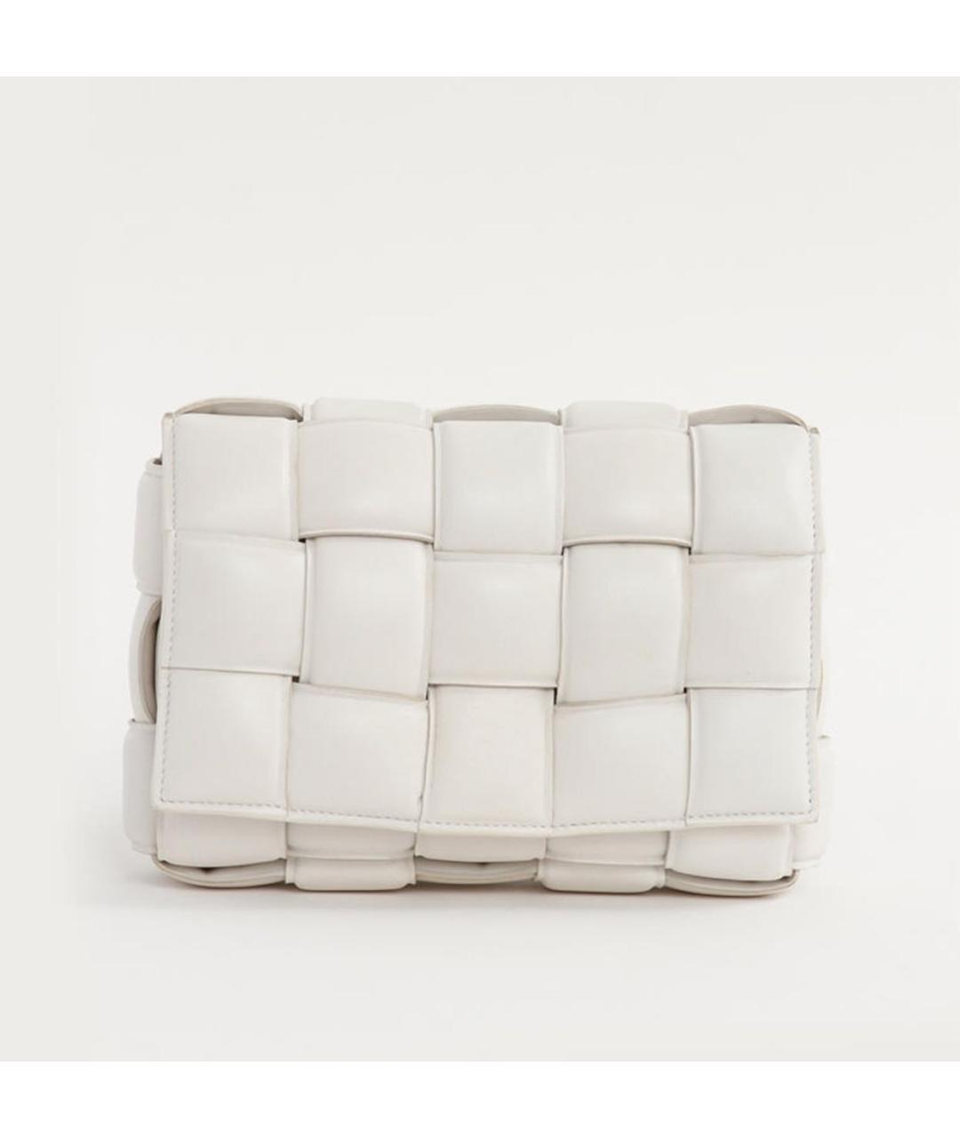 BOTTEGA VENETA Белая кожаная сумка через плечо, фото 8