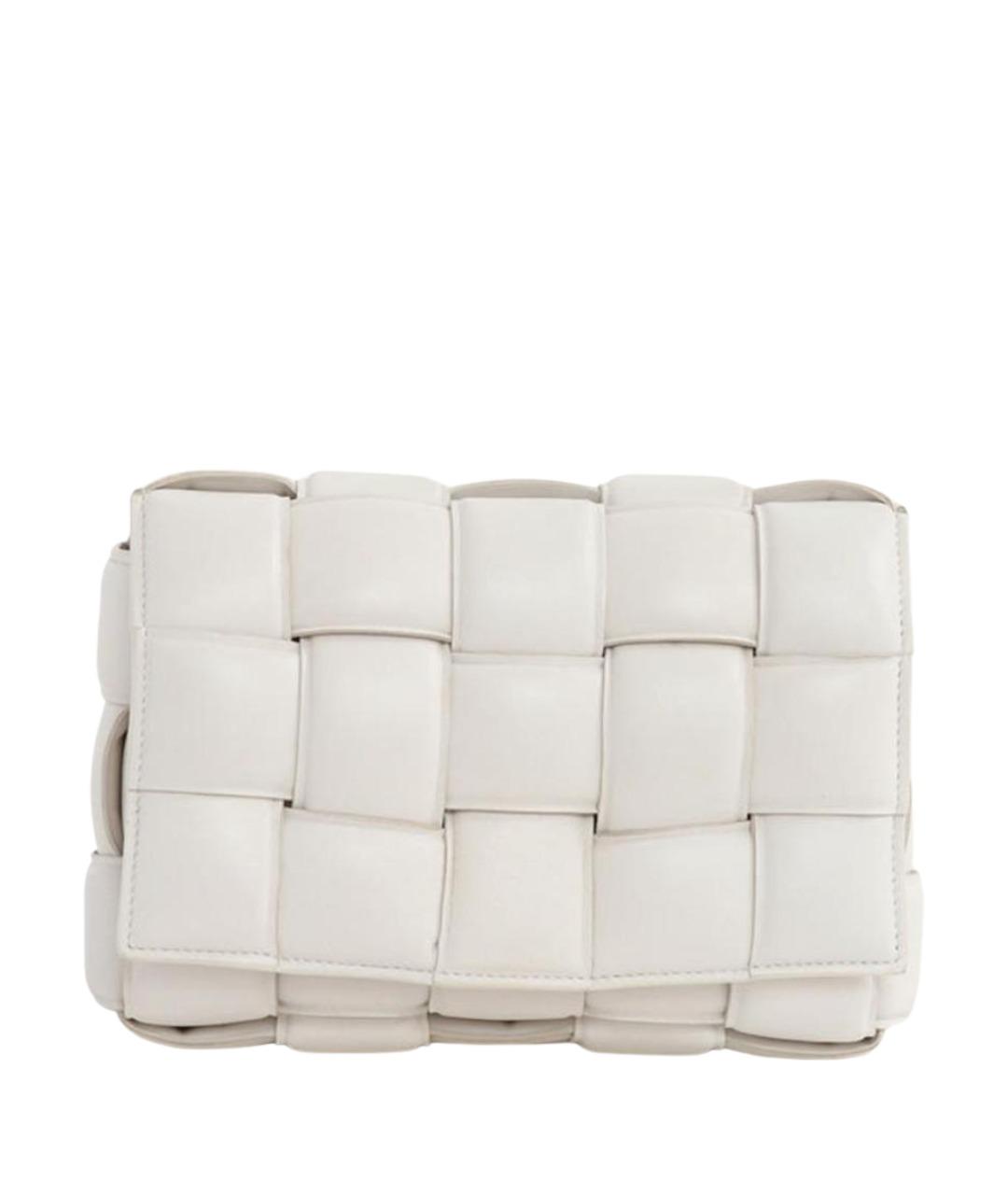 BOTTEGA VENETA Белая кожаная сумка через плечо, фото 1