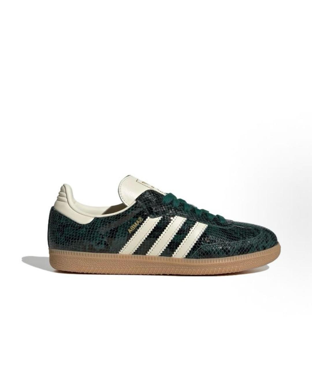 ADIDAS Зеленые кожаные кроссовки, фото 5