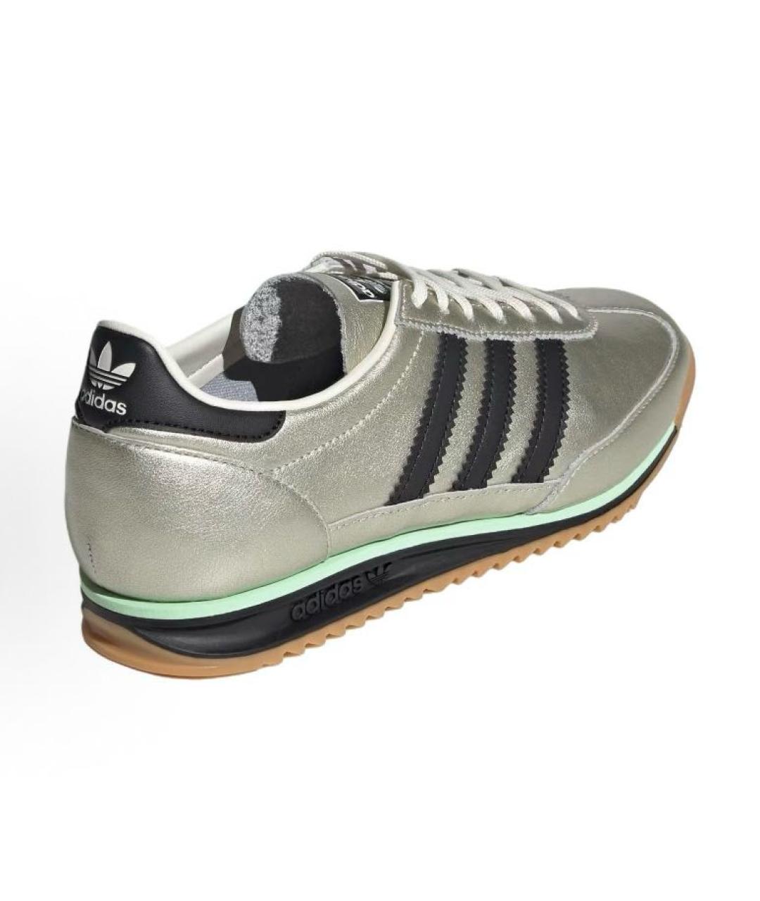 ADIDAS Серебряные кожаные кроссовки, фото 3