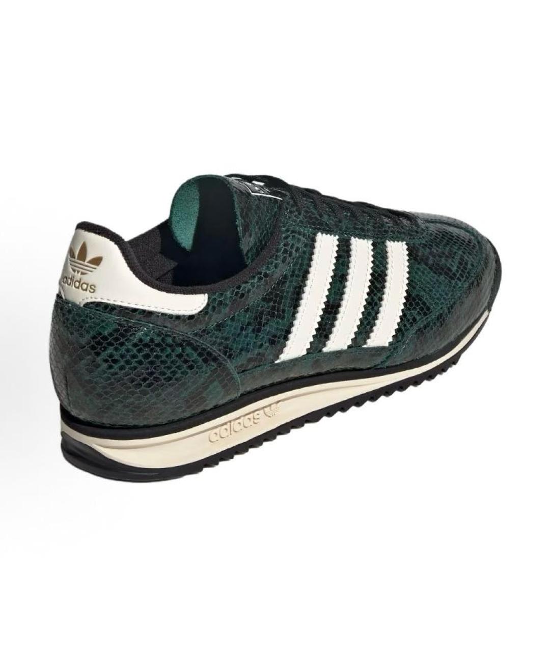 ADIDAS Зеленые кожаные кроссовки, фото 4