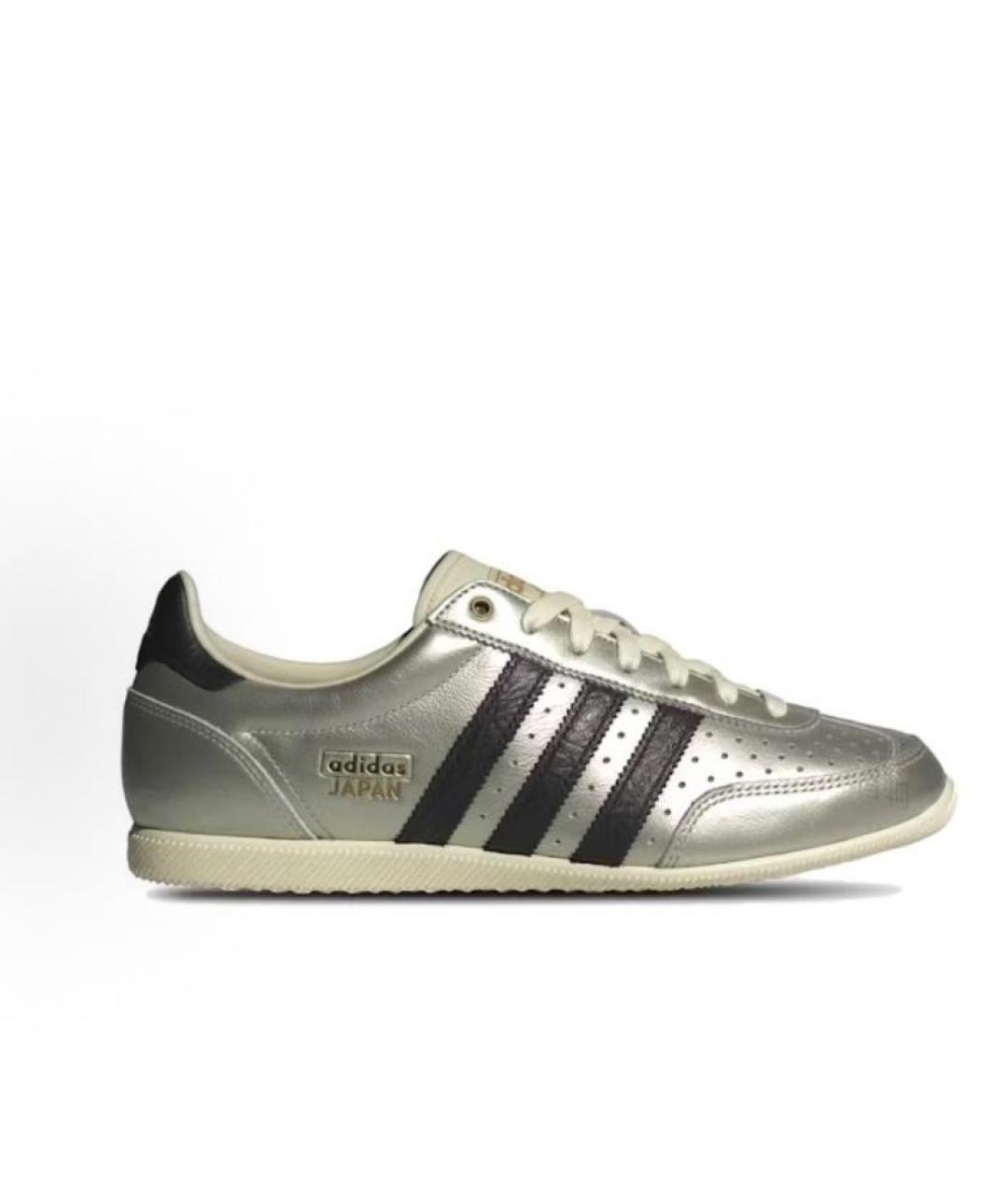 ADIDAS Серебряные кожаные кроссовки, фото 5