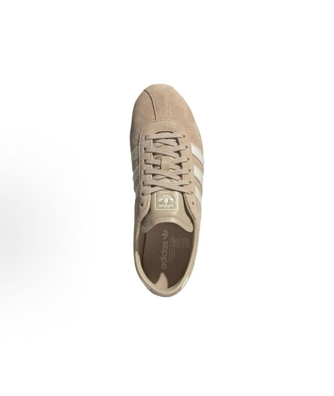 ADIDAS Бежевые замшевые кроссовки, фото 3