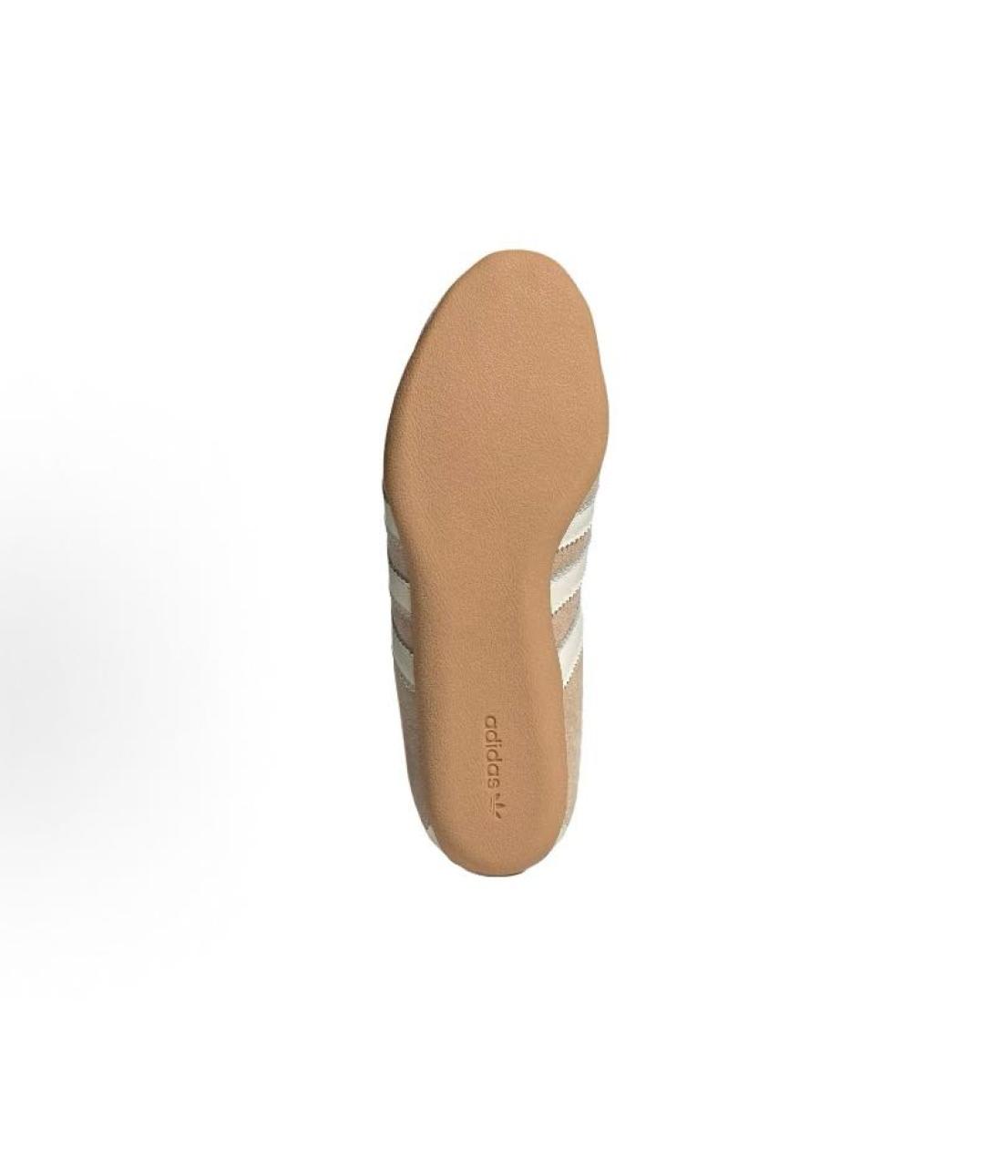 ADIDAS Бежевые замшевые кроссовки, фото 4