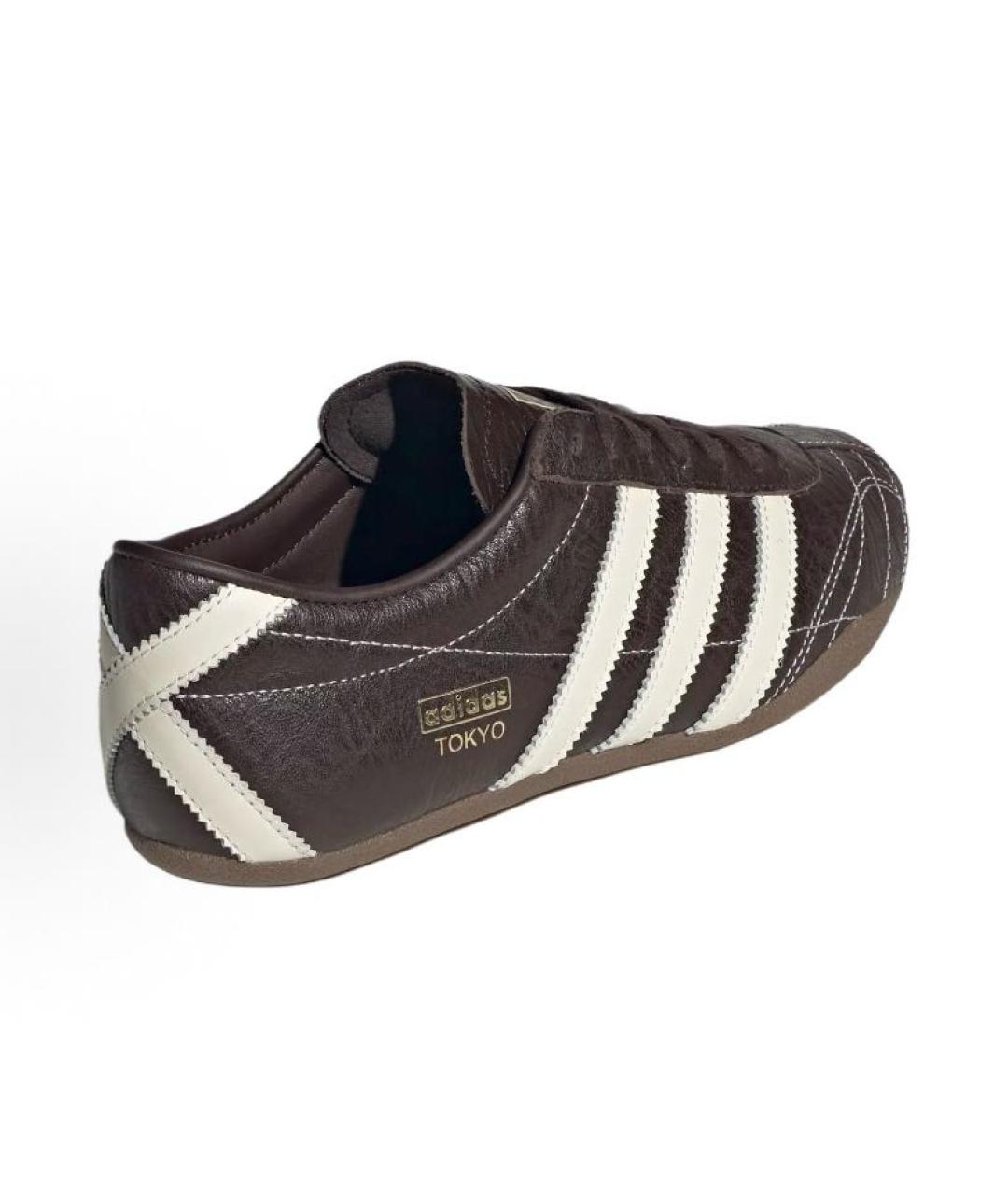 ADIDAS Коричневые кожаные кроссовки, фото 4
