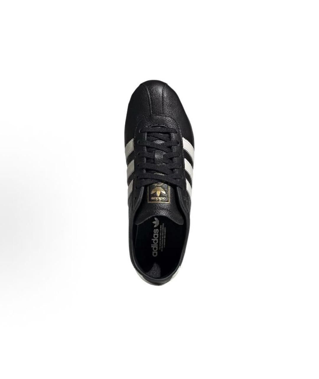 ADIDAS Черные кожаные кроссовки, фото 4