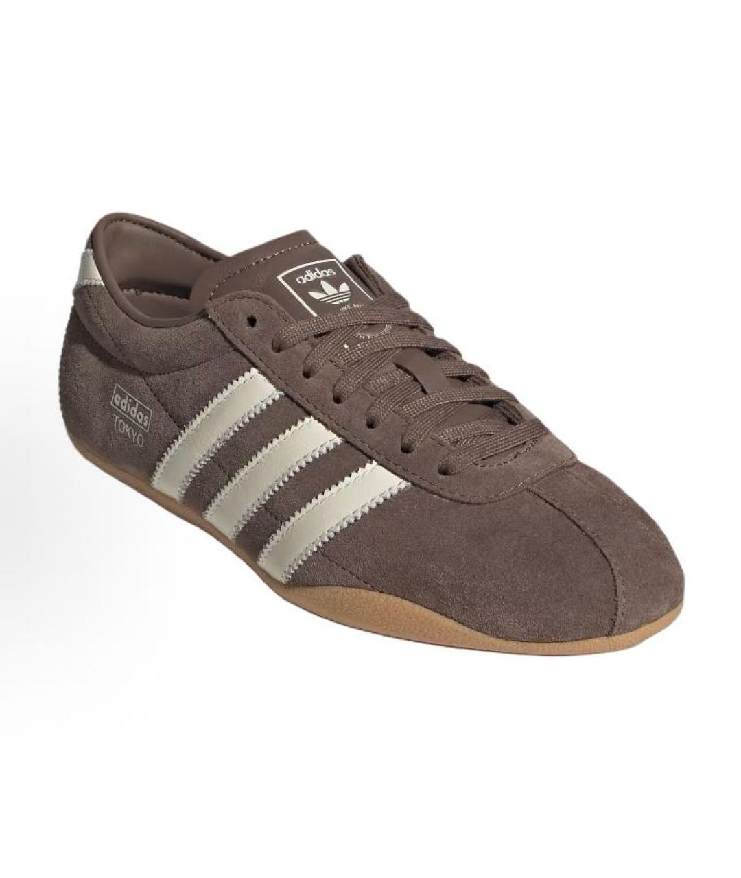 ADIDAS Коричневые замшевые кроссовки, фото 3