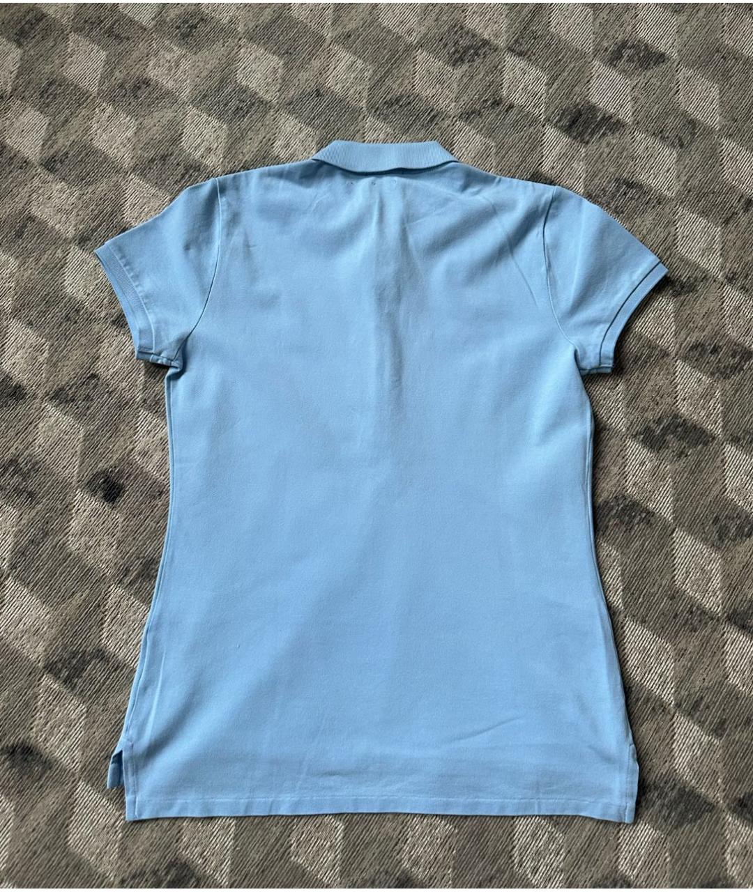 POLO RALPH LAUREN Голубая хлопковая футболка, фото 2