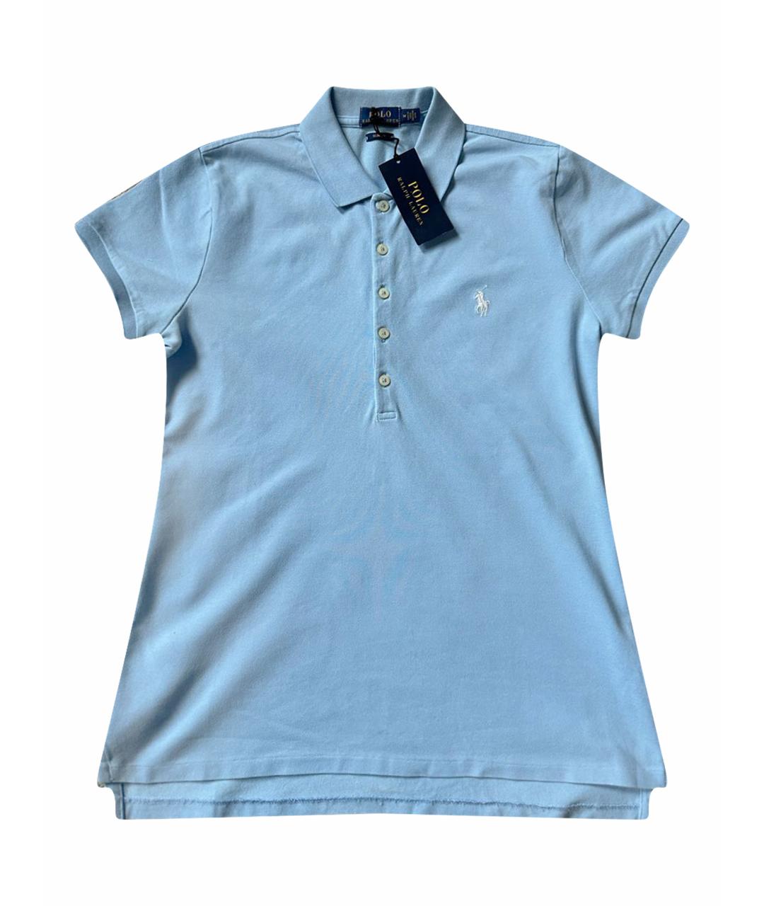 POLO RALPH LAUREN Голубая хлопковая футболка, фото 1