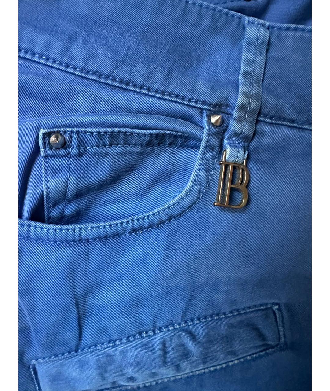 PIERRE BALMAIN Синие хлопко-эластановые джинсы слим, фото 5