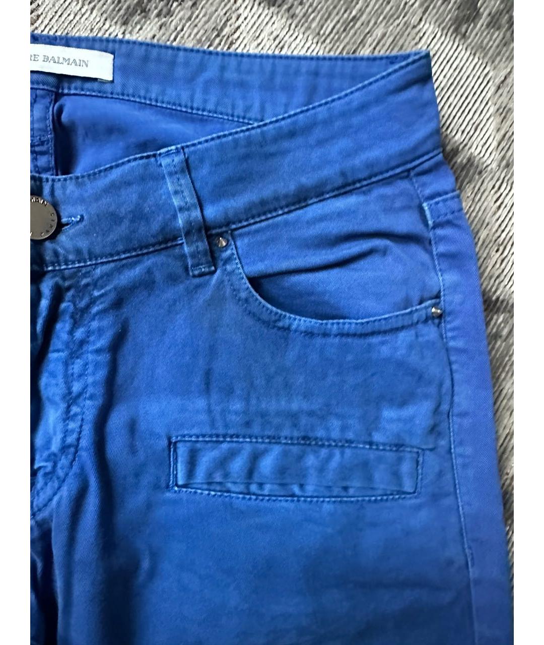 PIERRE BALMAIN Синие хлопко-эластановые джинсы слим, фото 8