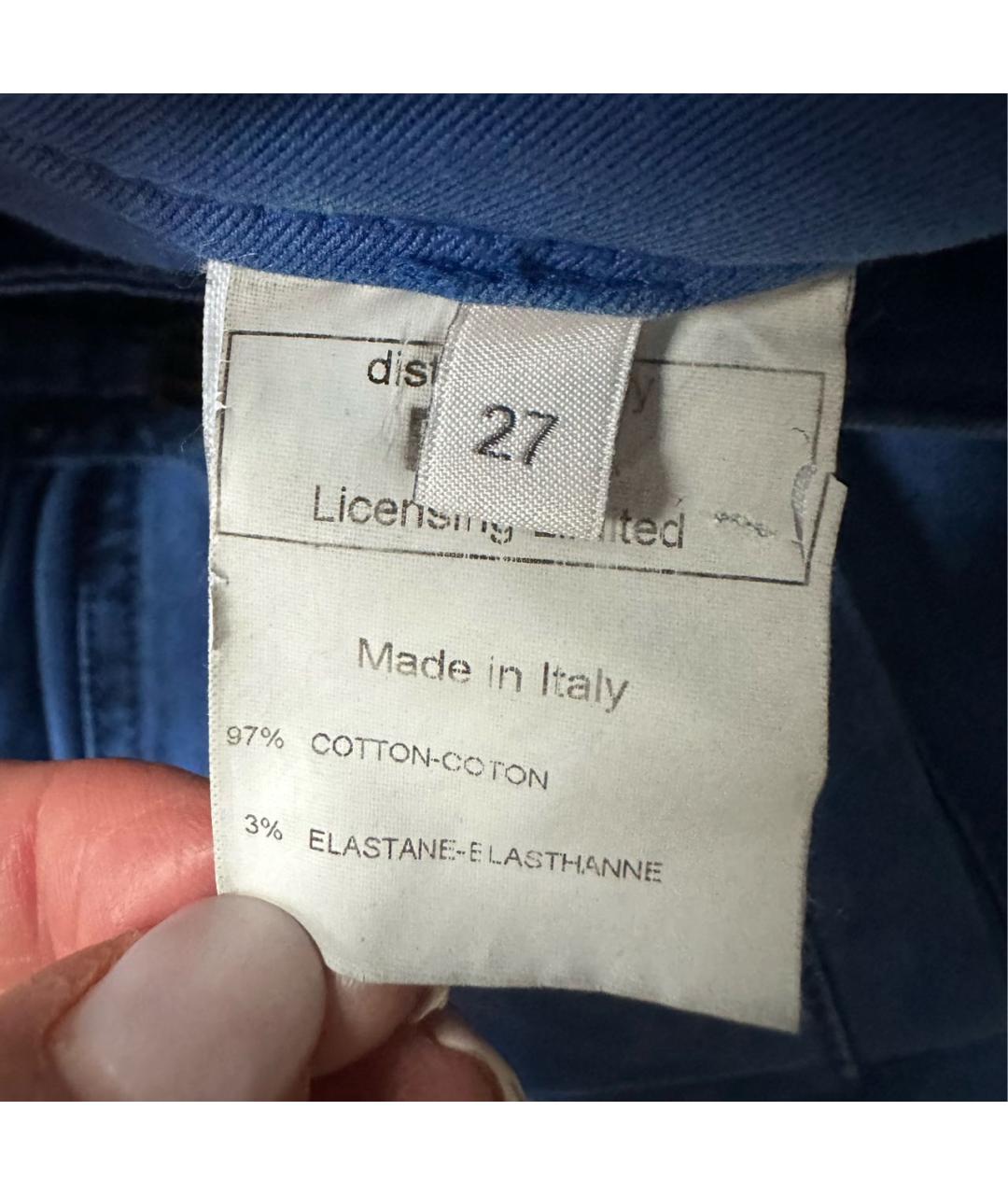 PIERRE BALMAIN Синие хлопко-эластановые джинсы слим, фото 4