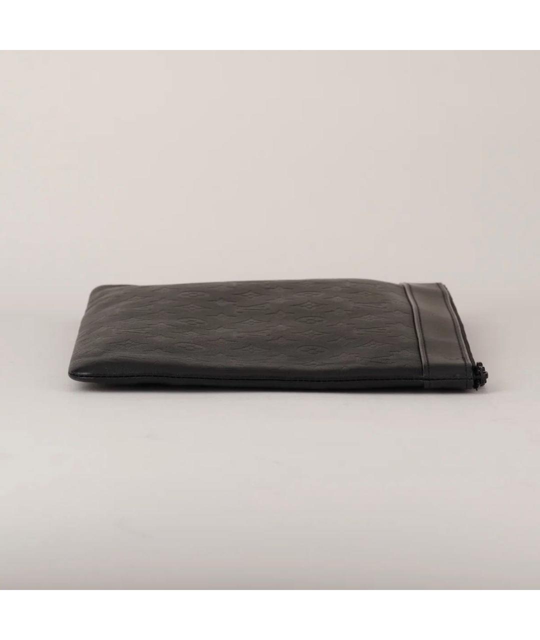 LOUIS VUITTON Черная кожаная папка для документов, фото 5