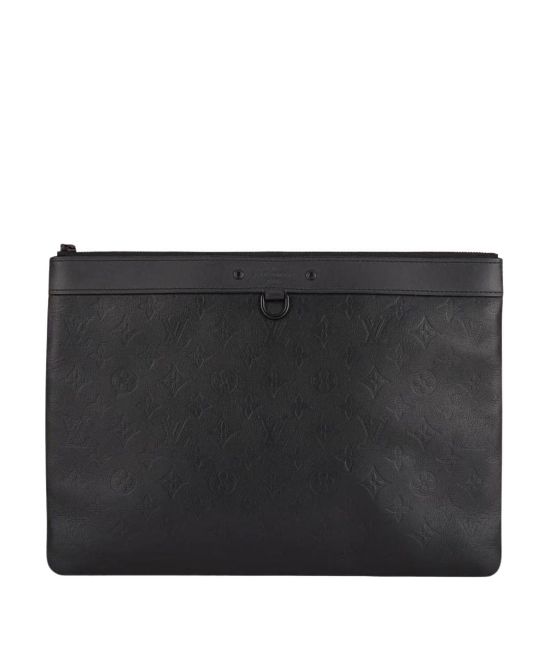 LOUIS VUITTON Черная кожаная папка для документов, фото 1