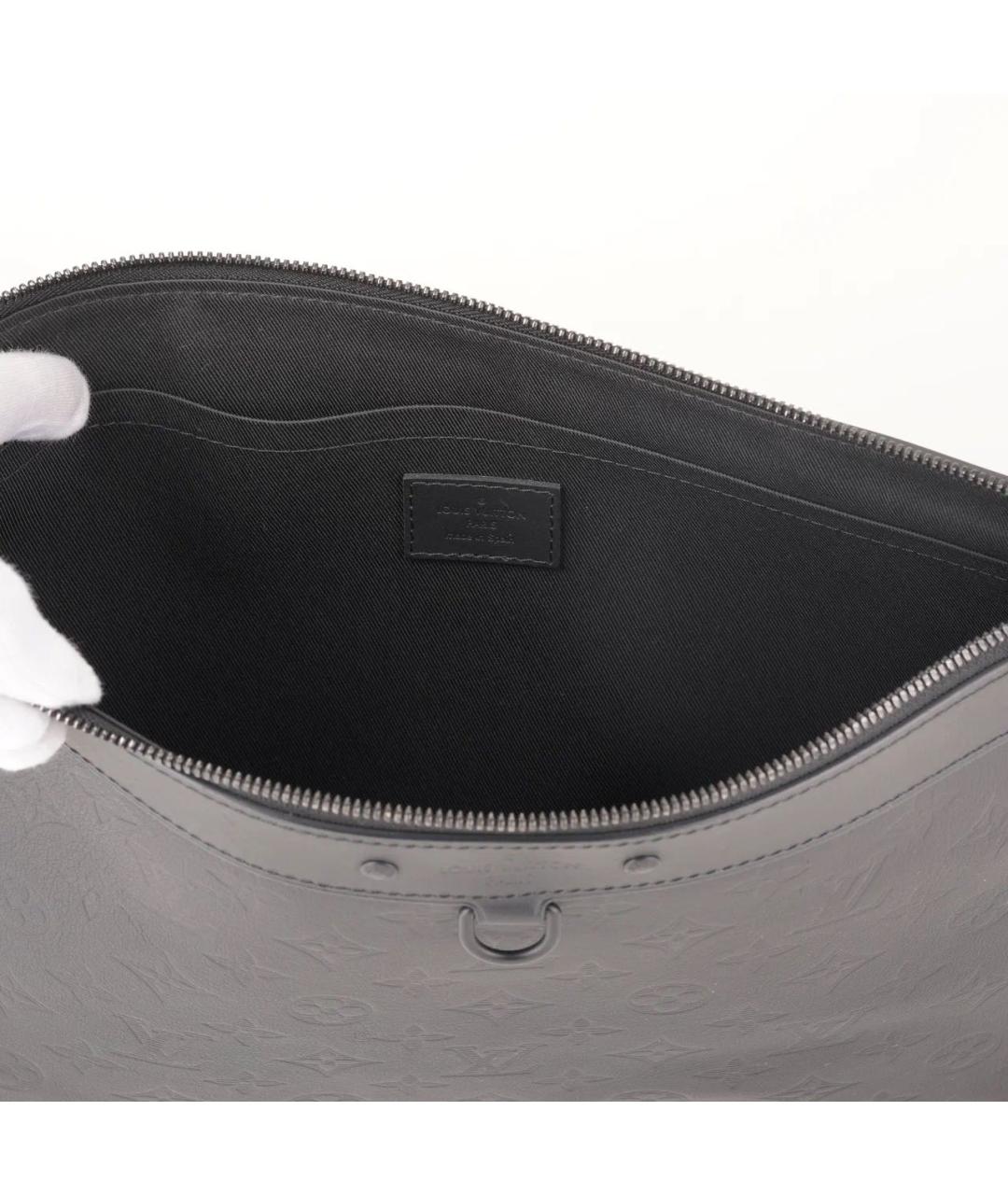 LOUIS VUITTON Черная кожаная папка для документов, фото 7