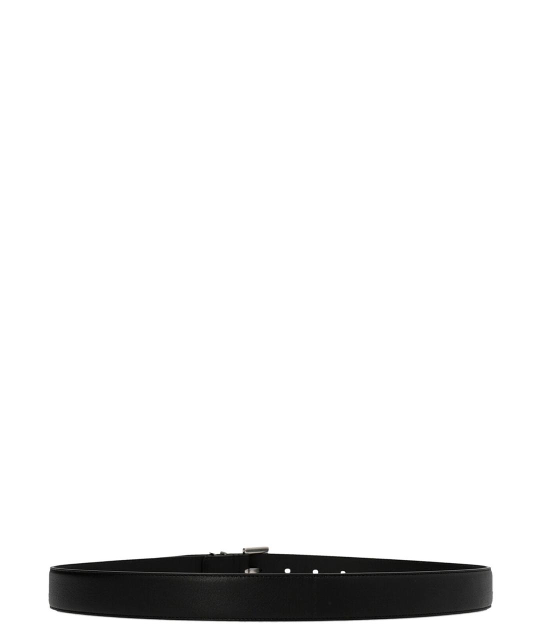 SAINT LAURENT Черный кожаный ремень, фото 2