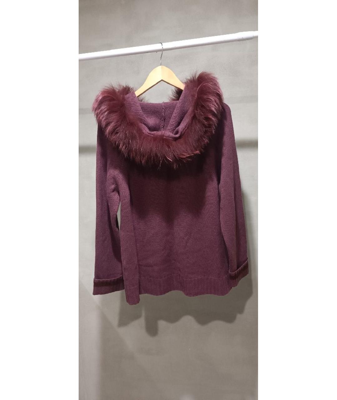 PANICALE Бордовый кашемировый костюм с брюками, фото 5