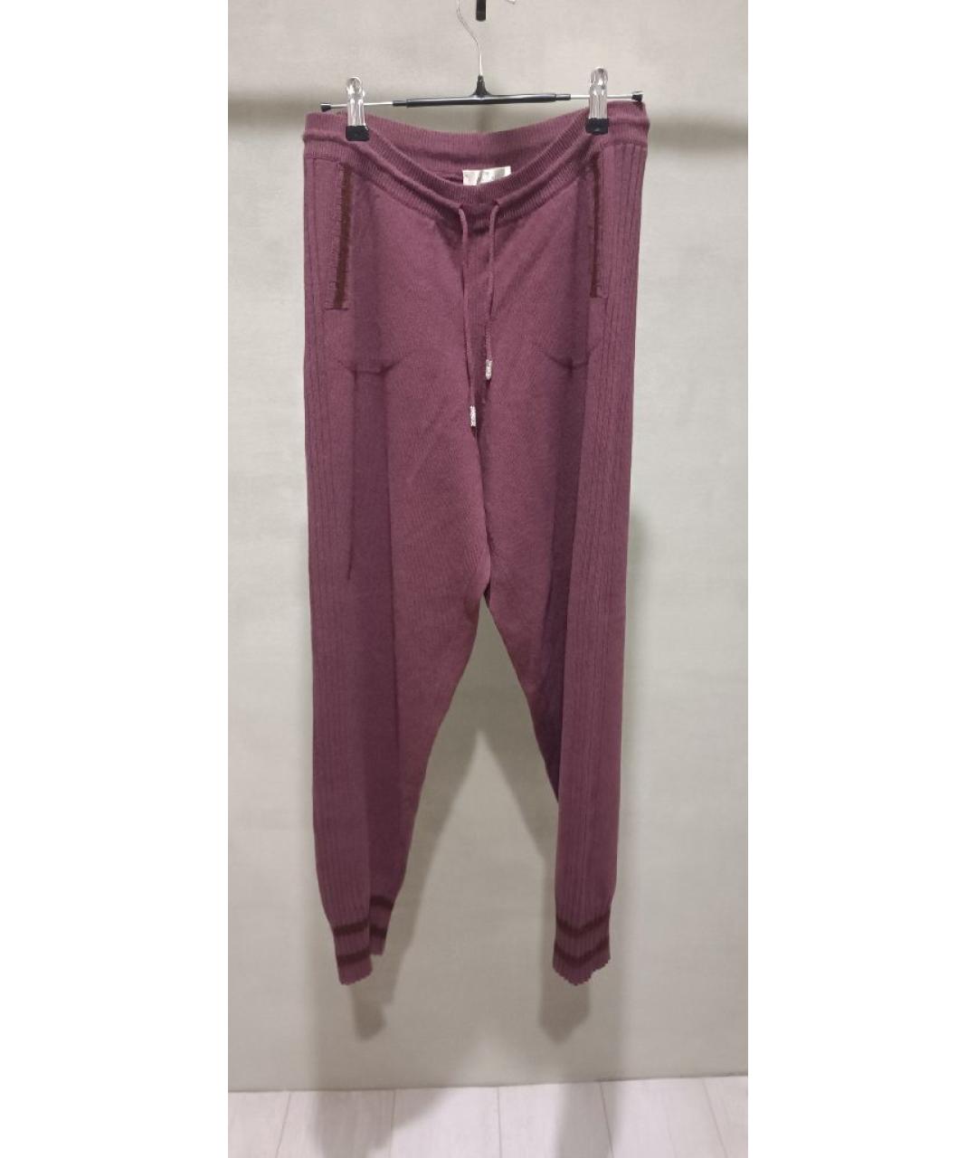 PANICALE Бордовый кашемировый костюм с брюками, фото 2