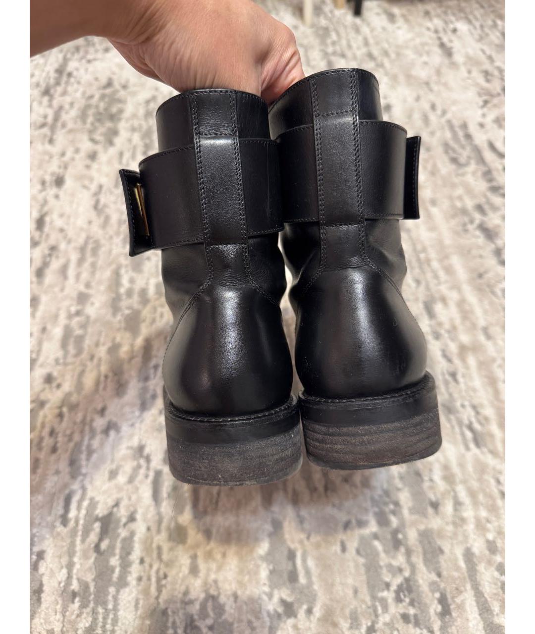 LOUIS VUITTON Черные кожаные ботинки, фото 4