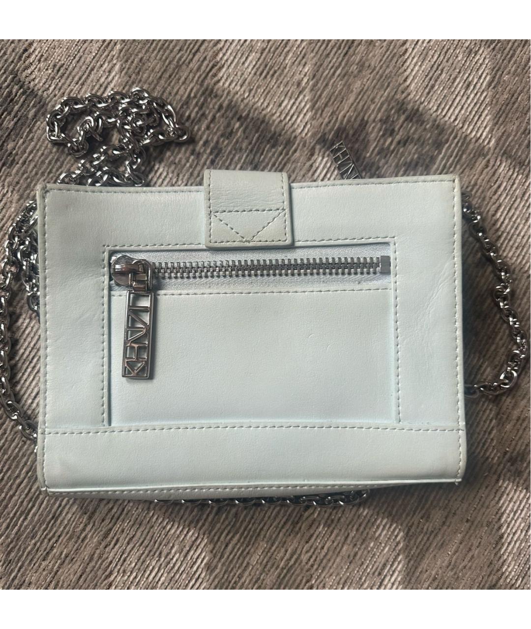 KENZO Голубая кожаная сумка через плечо, фото 4