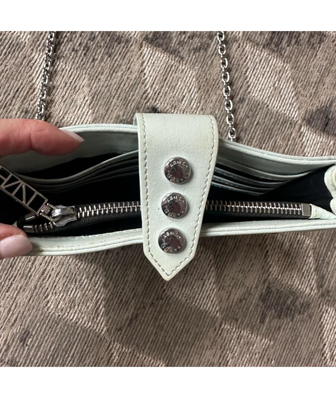 KENZO Голубая кожаная сумка через плечо, фото 5