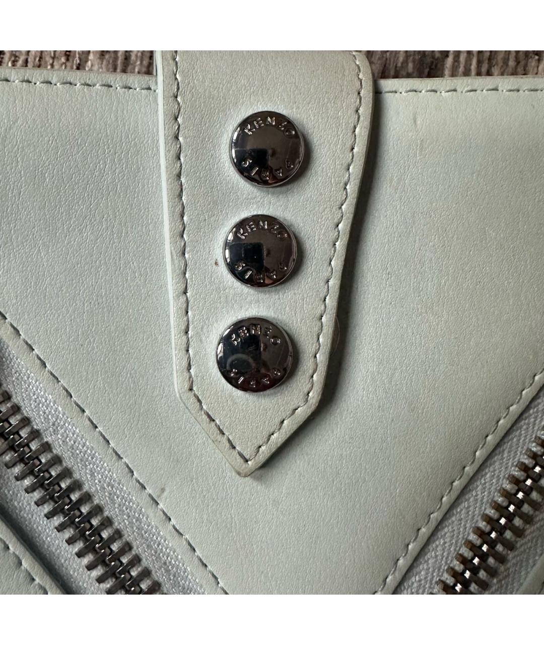 KENZO Голубая кожаная сумка через плечо, фото 6