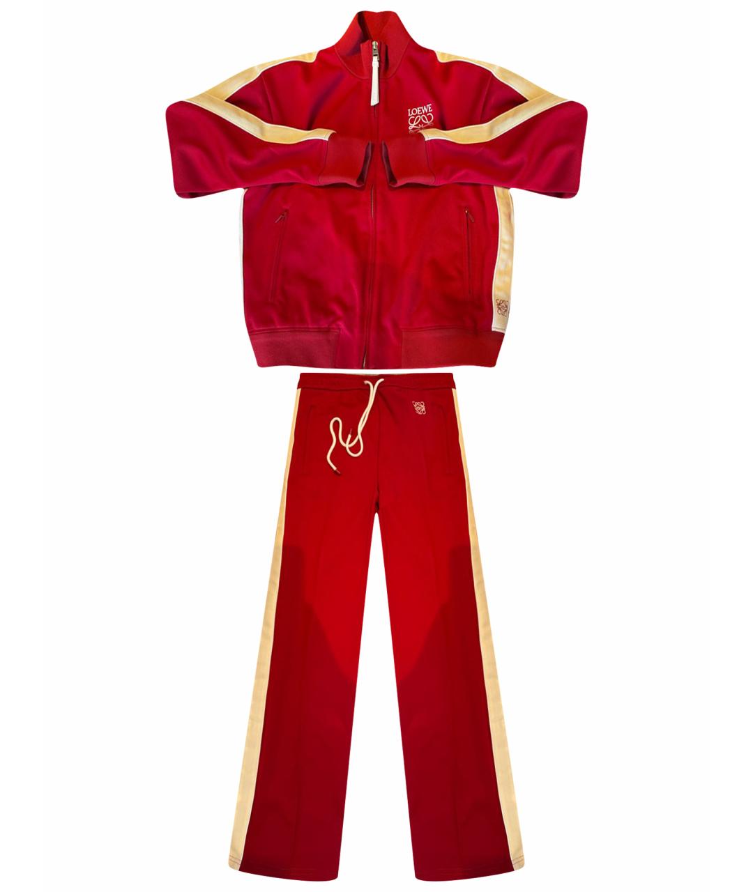 LOEWE Красный полиэстеровый костюм с брюками, фото 1