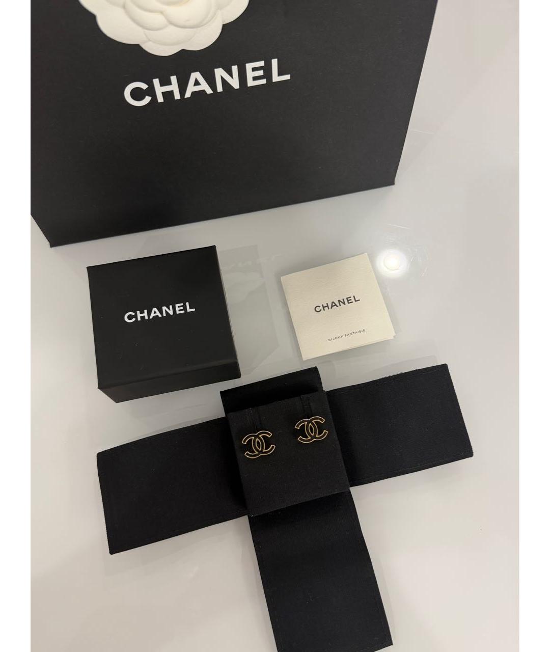 CHANEL Золотые серьги, фото 2