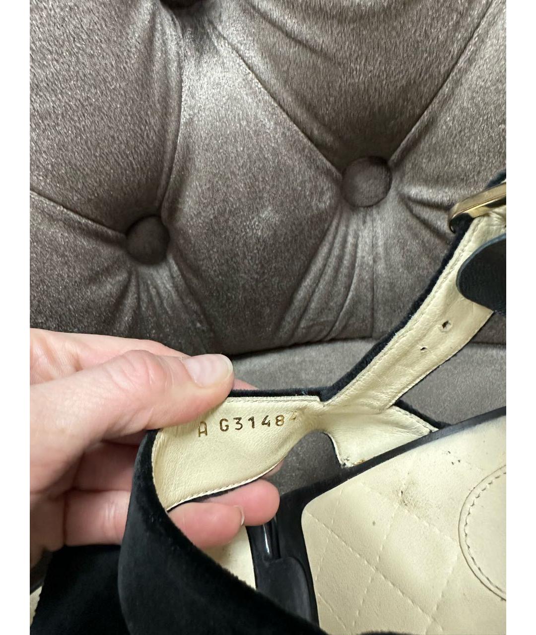 CHANEL Черные босоножки, фото 4