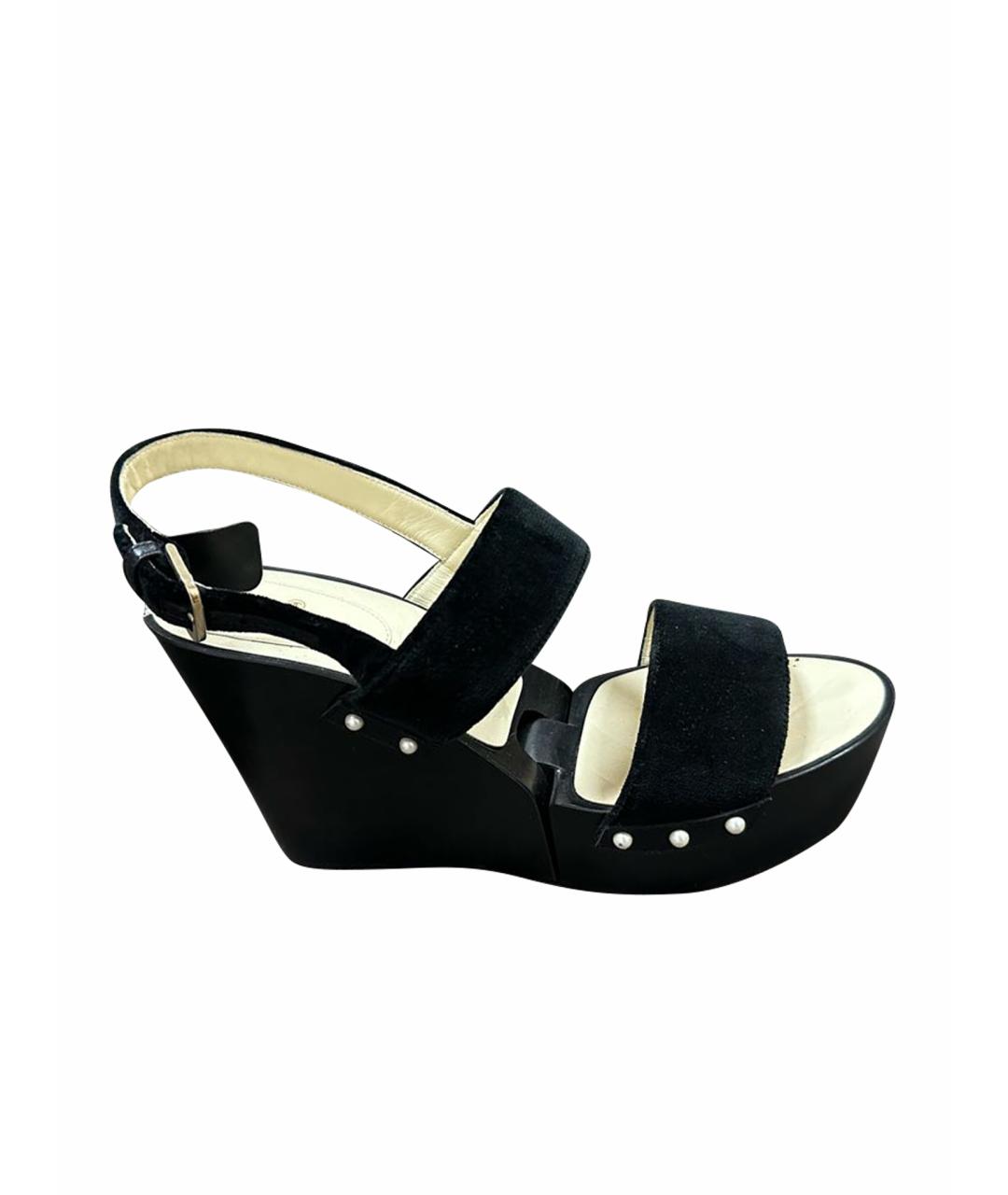 CHANEL Черные босоножки, фото 1