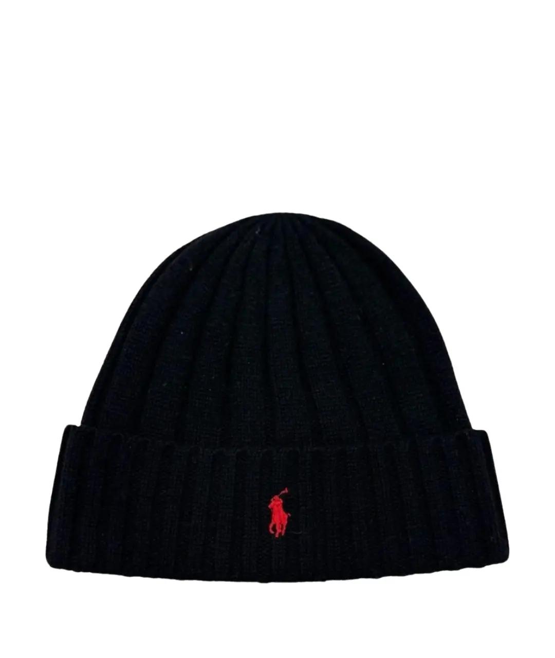 POLO RALPH LAUREN Черная шерстяная шапка, фото 1