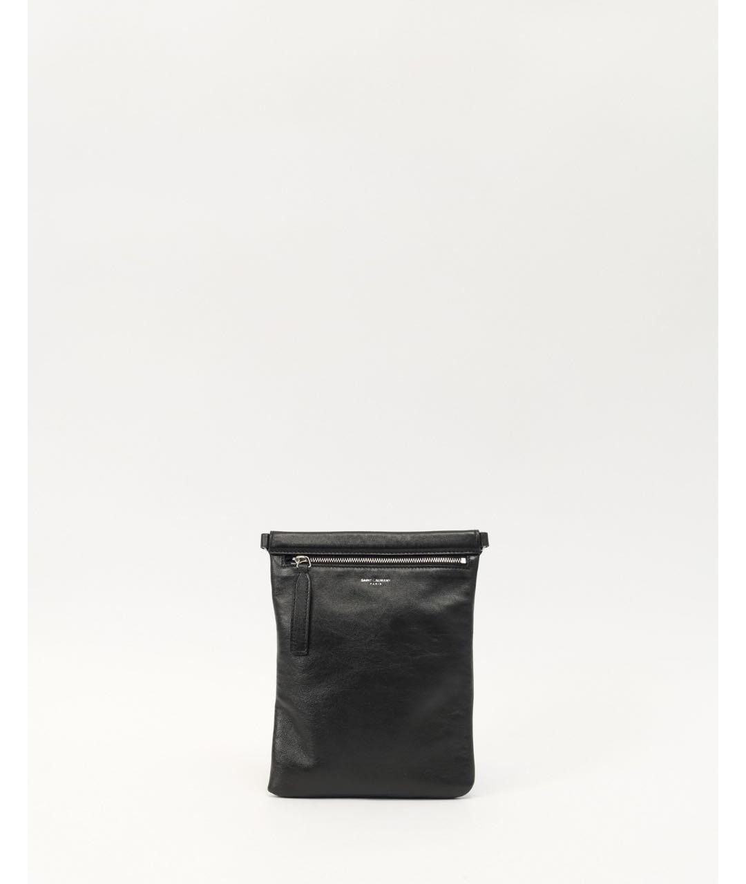 SAINT LAURENT Черная кожаная сумка через плечо, фото 9