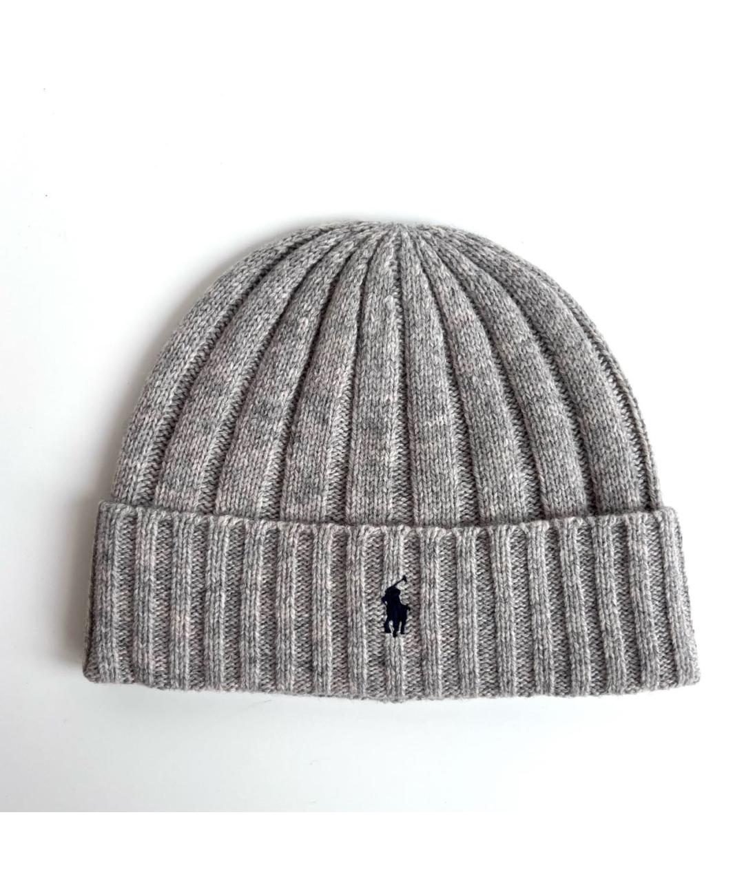 POLO RALPH LAUREN Серая шерстяная шапка, фото 6