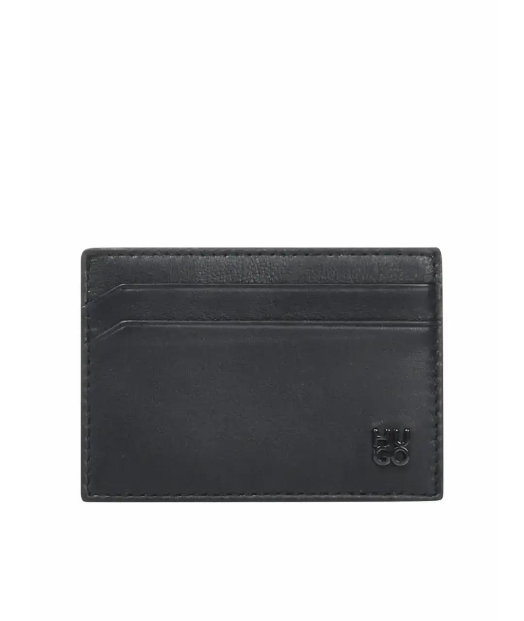 HUGO Черный кожаный кардхолдер, фото 4