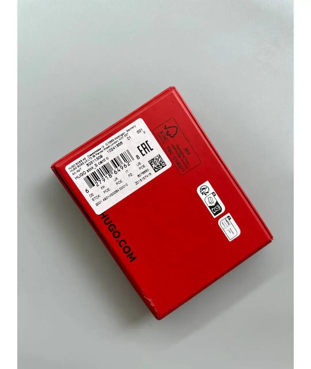 HUGO Черный кожаный кардхолдер, фото 3