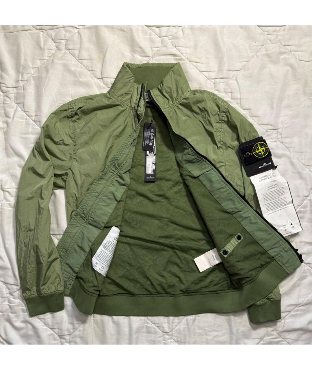 STONE ISLAND Хаки полиэстеровая куртка, фото 3