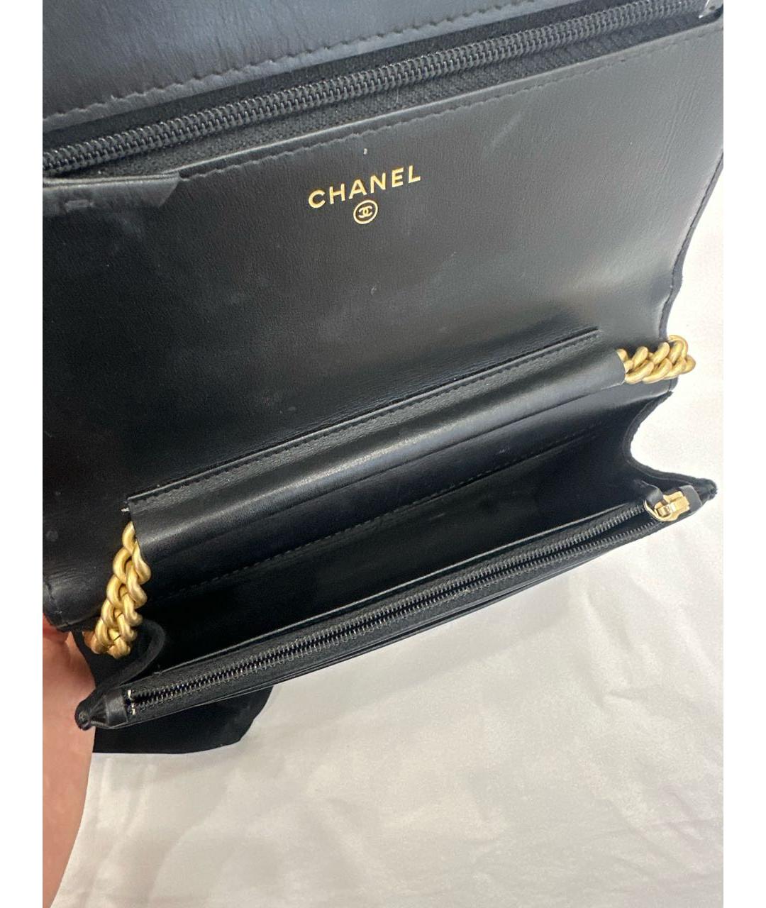 CHANEL Черная бархатная сумка через плечо, фото 7