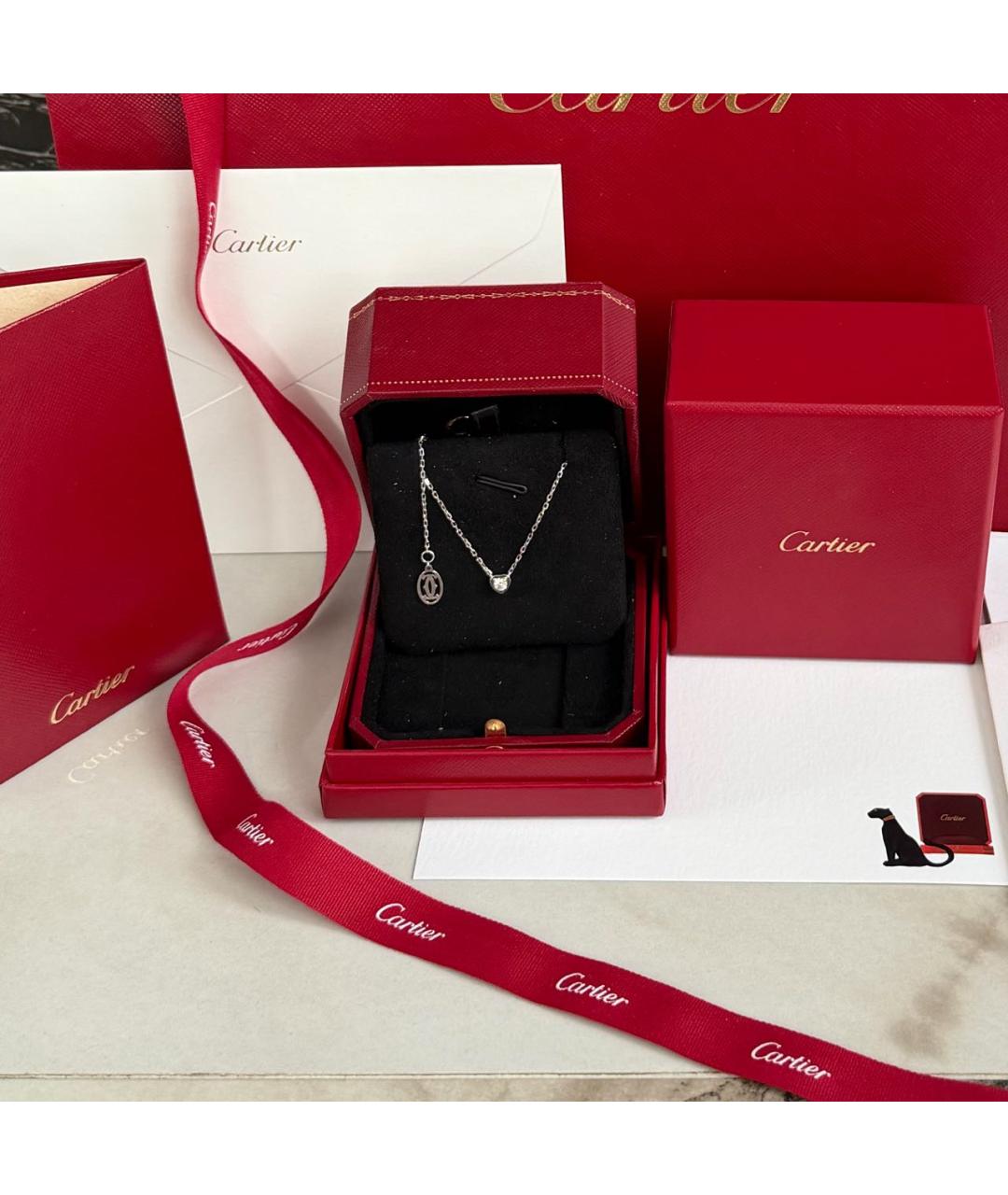 CARTIER Серебряное колье из белого золота, фото 2