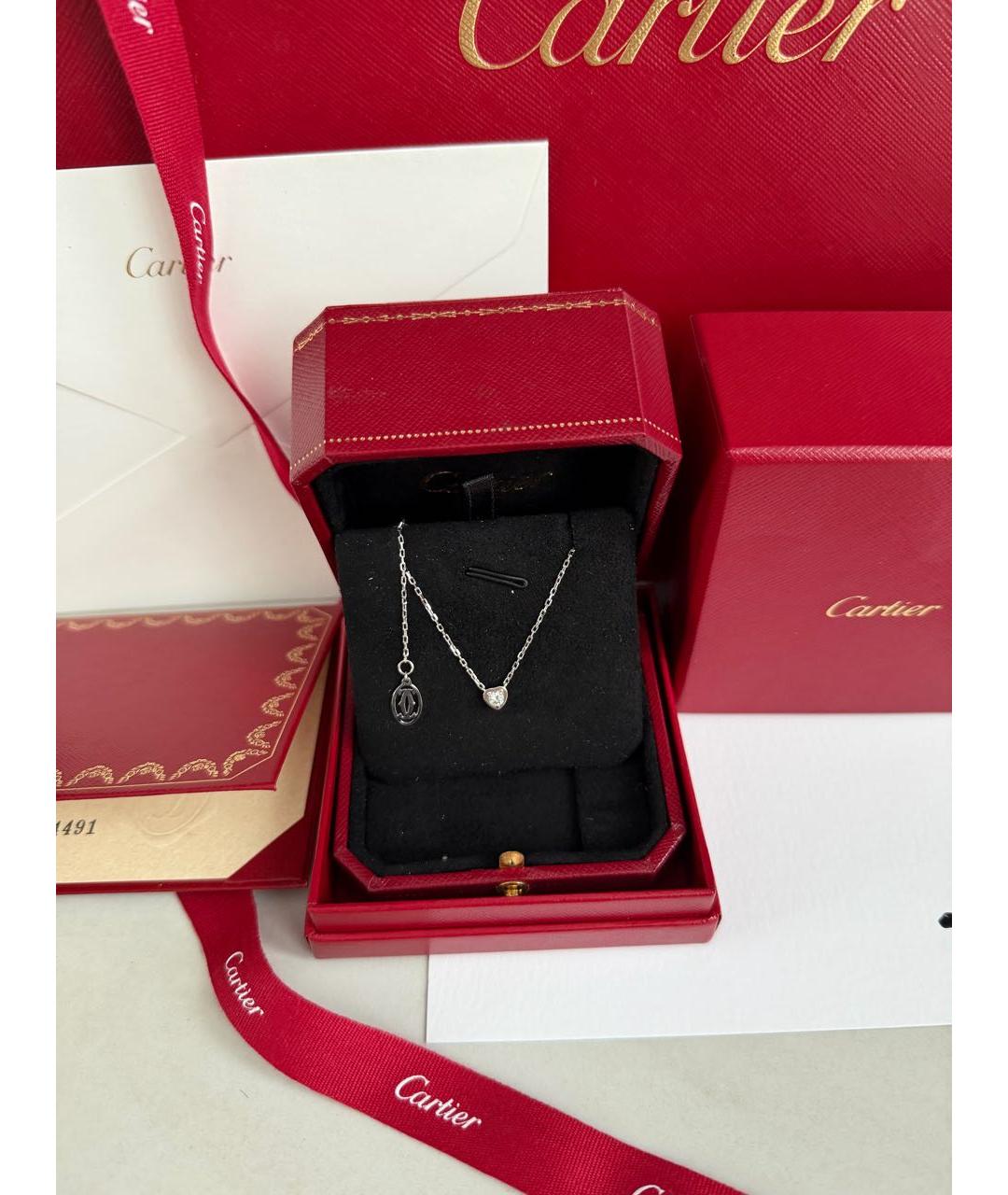 CARTIER Серебряное колье из белого золота, фото 4