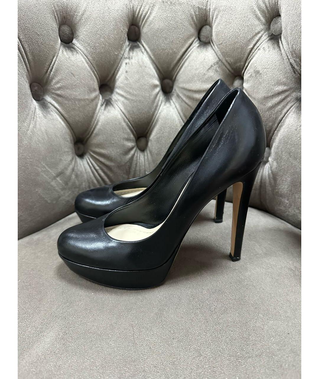 CHRISTIAN DIOR Черные кожаные туфли, фото 6