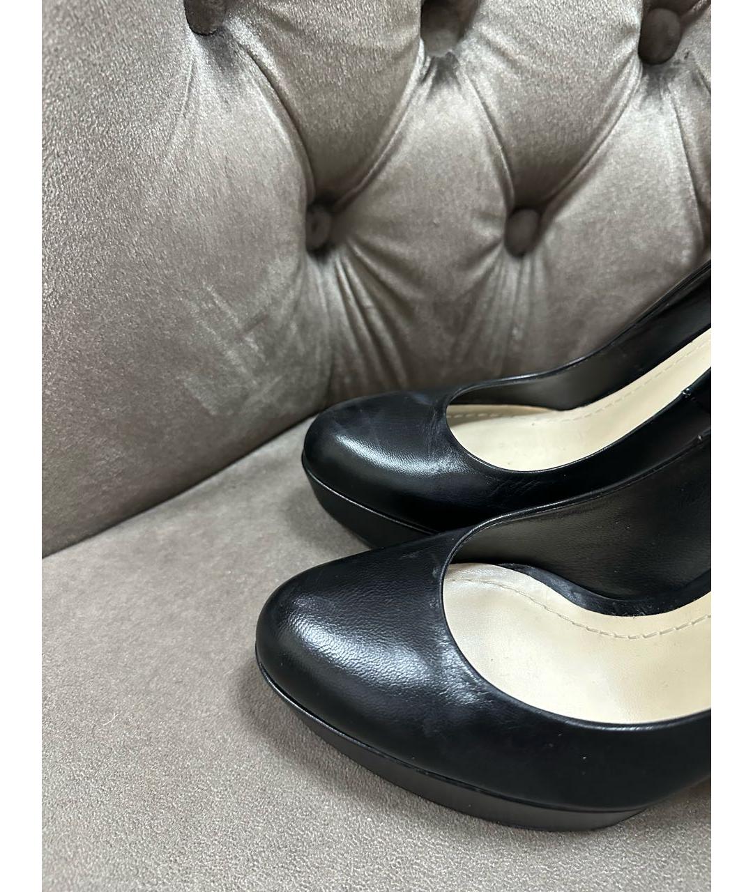 CHRISTIAN DIOR Черные кожаные туфли, фото 2