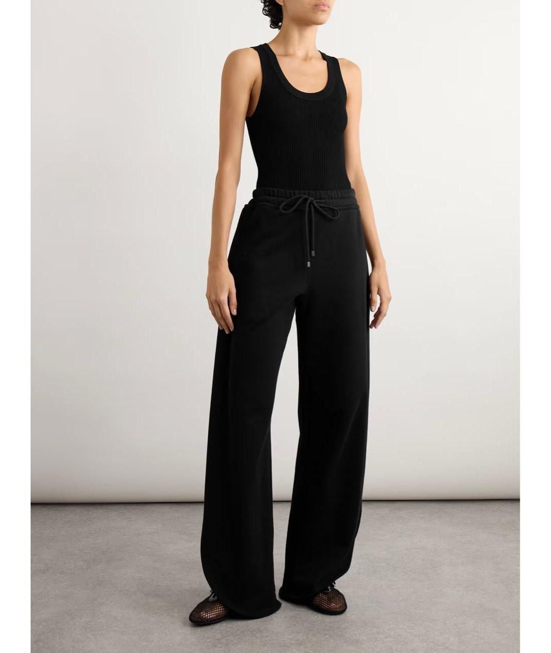 ALAIA Черные хлопковые брюки широкие, фото 2