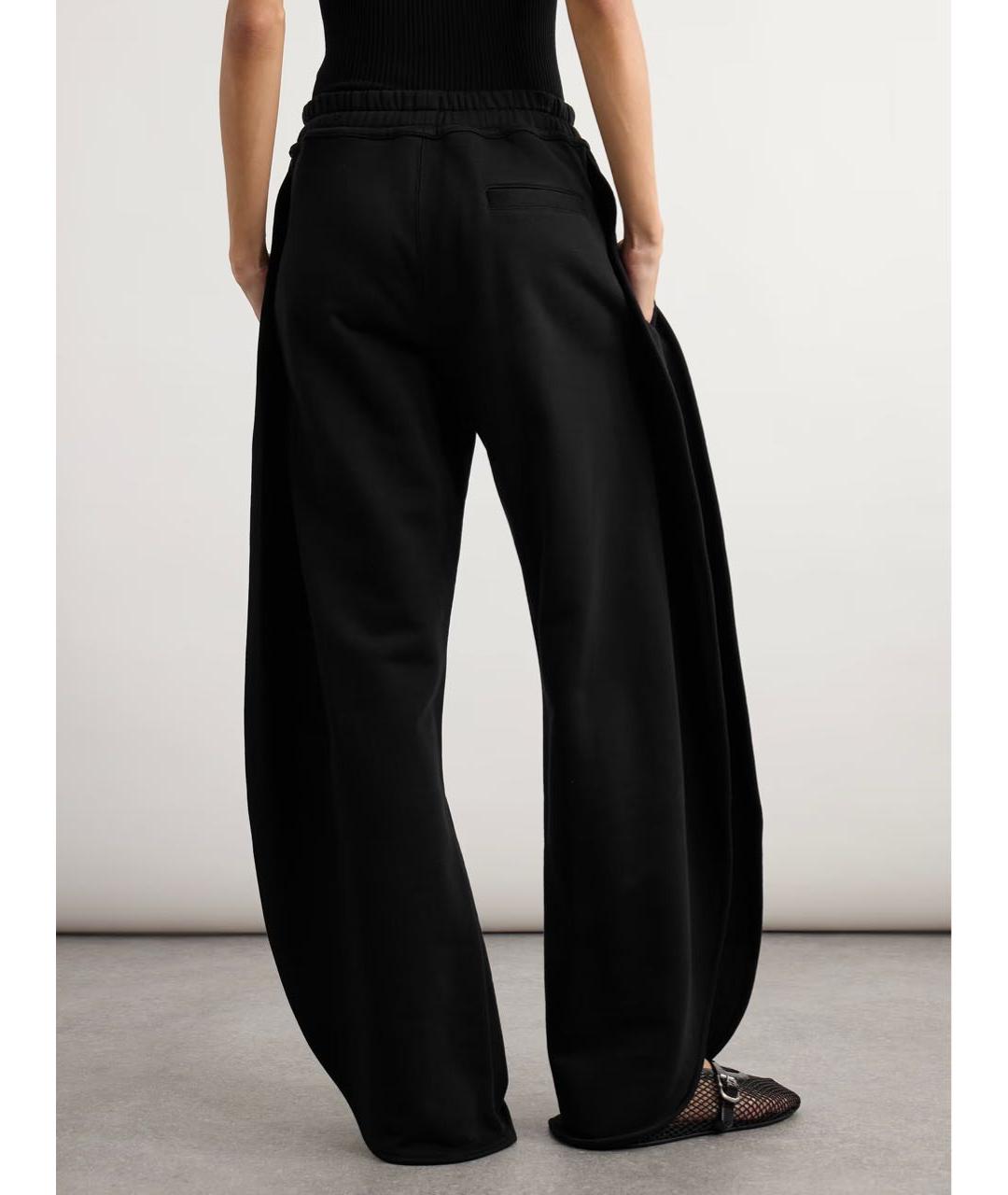 ALAIA Черные хлопковые брюки широкие, фото 3