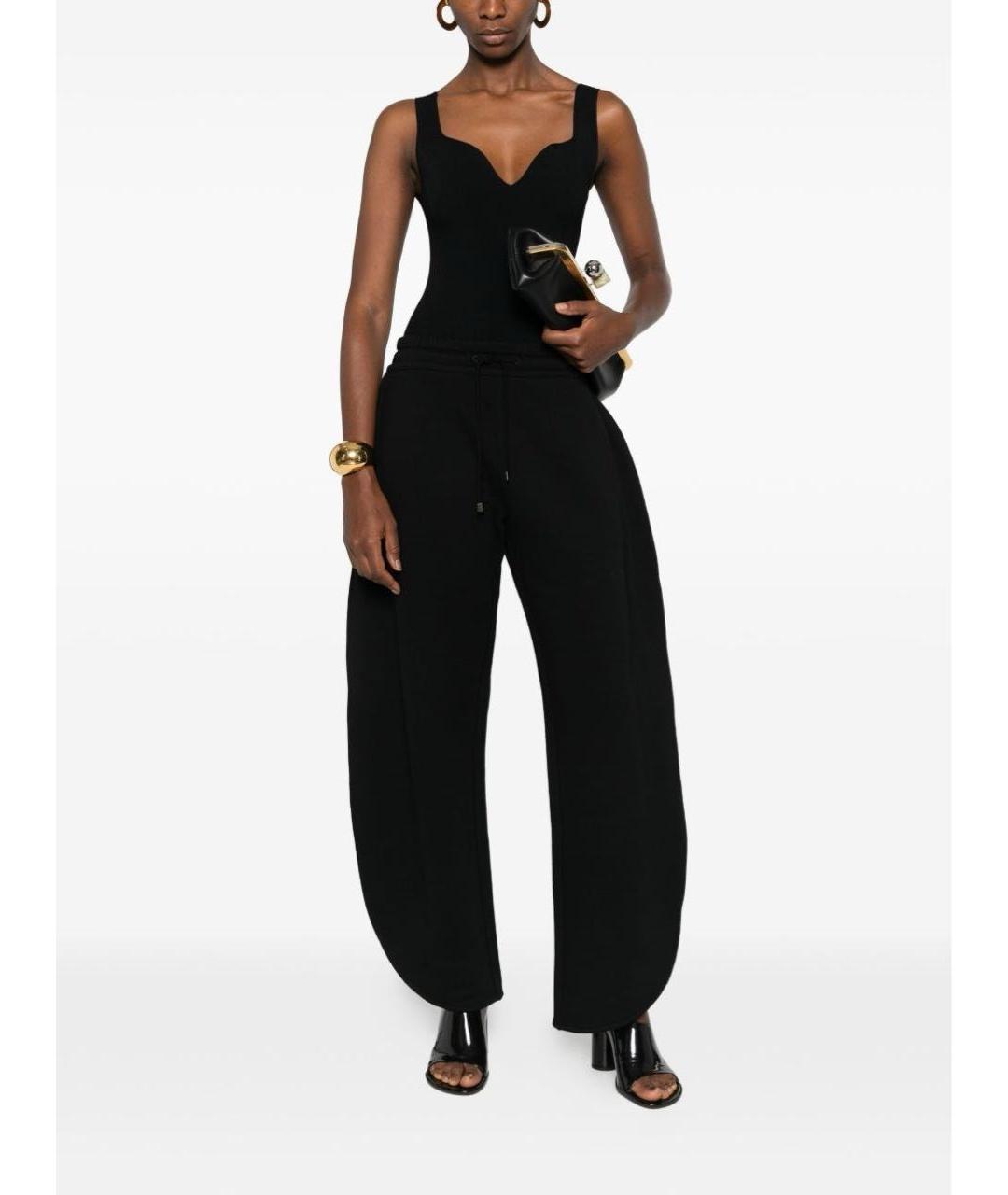 ALAIA Черные хлопковые брюки широкие, фото 5