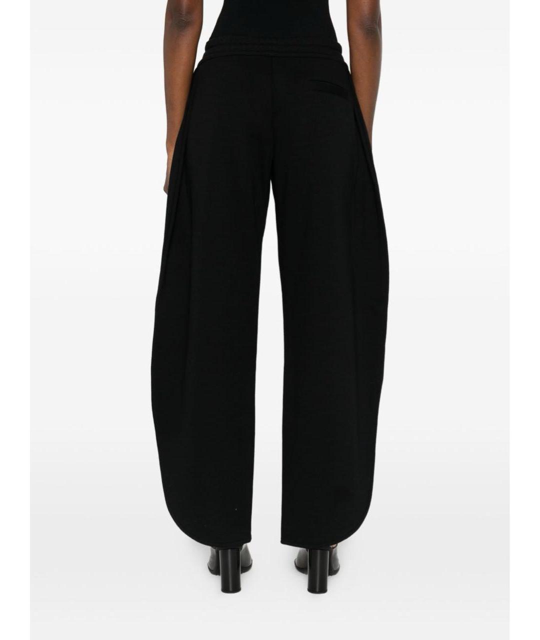 ALAIA Черные хлопковые брюки широкие, фото 6