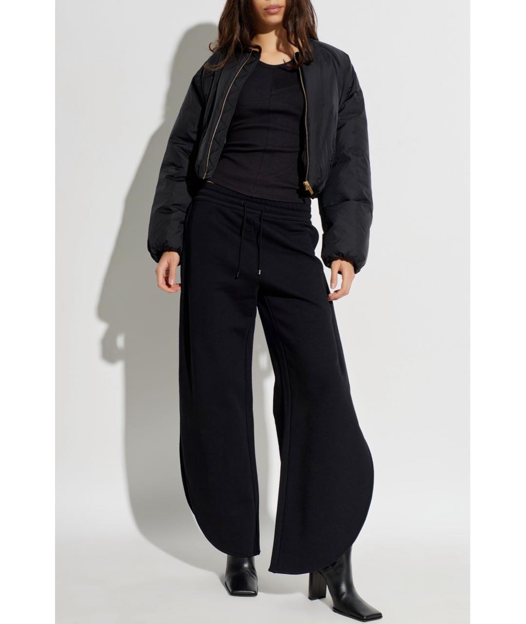 ALAIA Черные хлопковые брюки широкие, фото 8