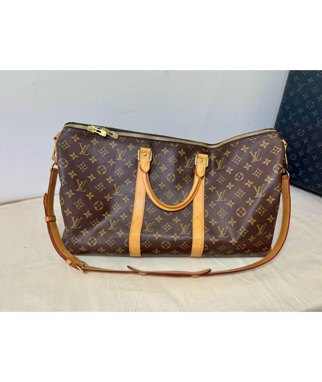 LOUIS VUITTON Коричневая дорожная/спортивная сумка, фото 8