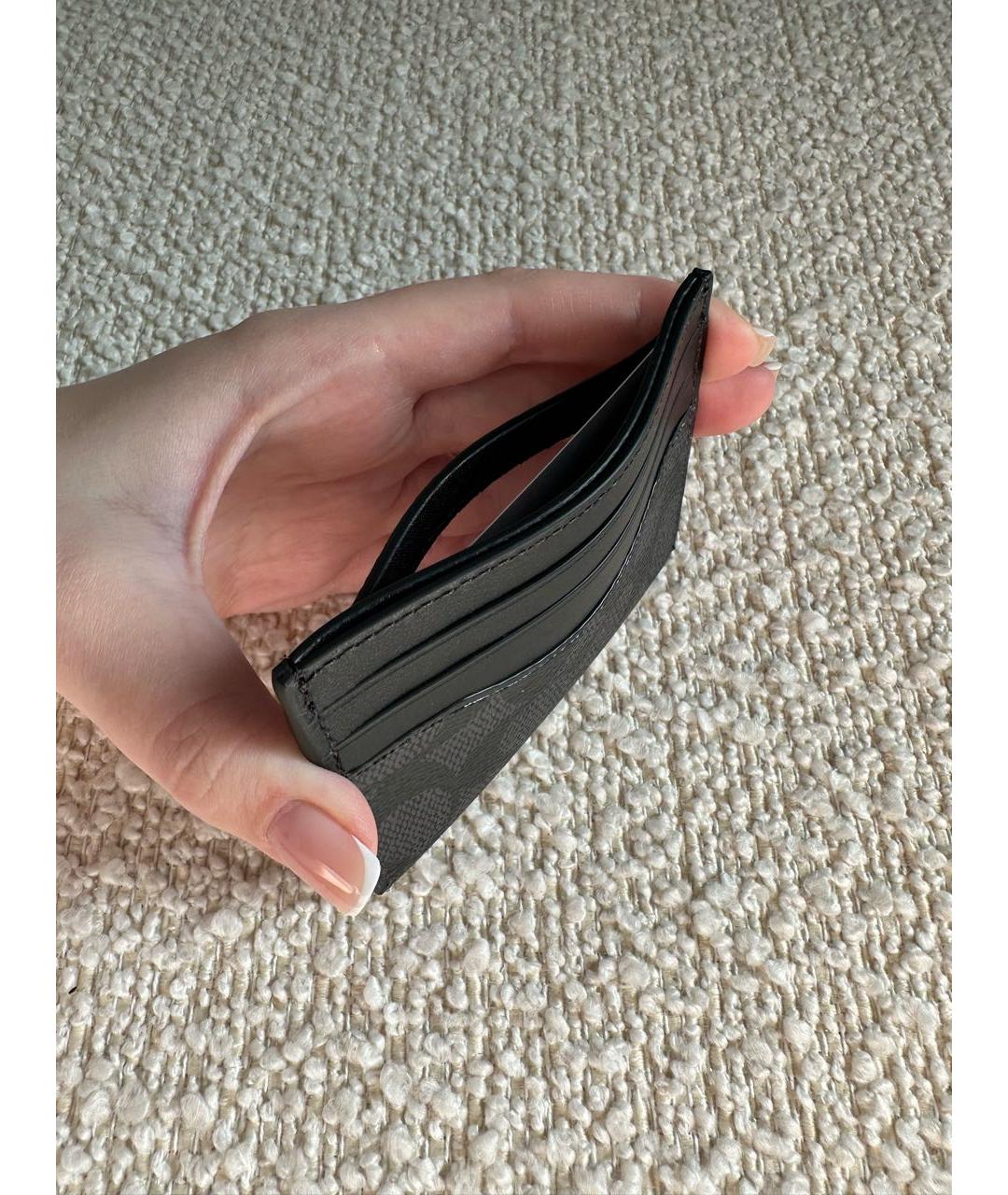 COACH Черный кожаный кардхолдер, фото 3